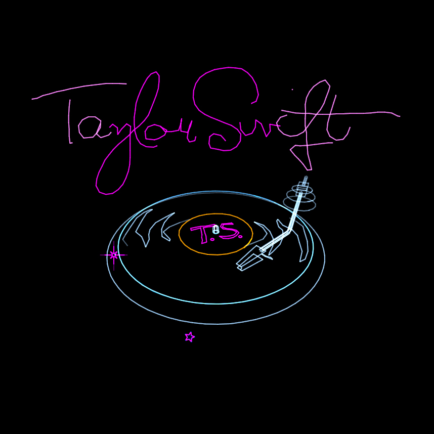 Taylor Swift with record player